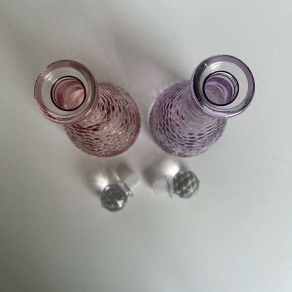 Moon Water bottle jar pink and purple set vanity decor Set of 2 - Picture 5 of 5